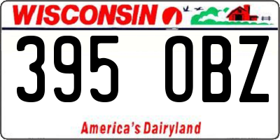 WI license plate 395OBZ