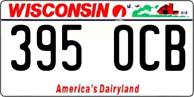 WI license plate 395OCB