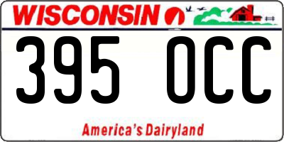 WI license plate 395OCC