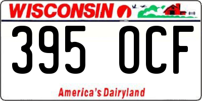 WI license plate 395OCF