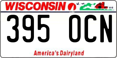 WI license plate 395OCN