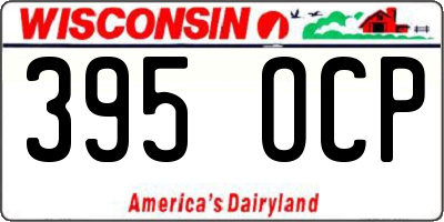 WI license plate 395OCP