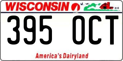 WI license plate 395OCT