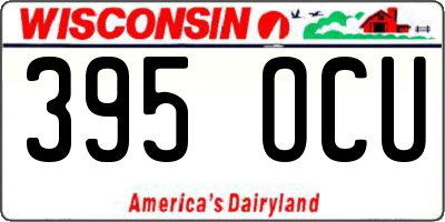 WI license plate 395OCU