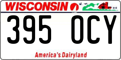 WI license plate 395OCY