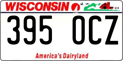 WI license plate 395OCZ