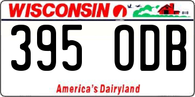 WI license plate 395ODB