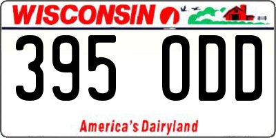 WI license plate 395ODD