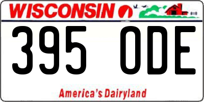 WI license plate 395ODE