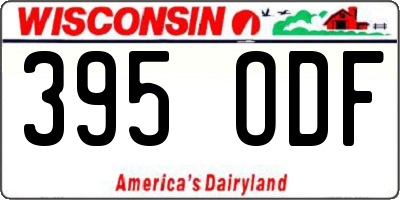 WI license plate 395ODF