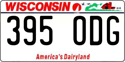WI license plate 395ODG