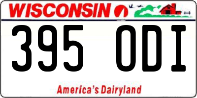 WI license plate 395ODI