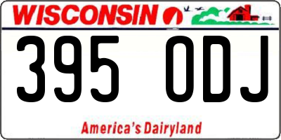 WI license plate 395ODJ