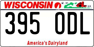 WI license plate 395ODL