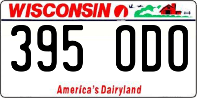 WI license plate 395ODO