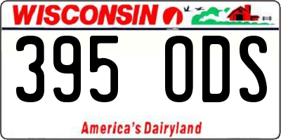 WI license plate 395ODS