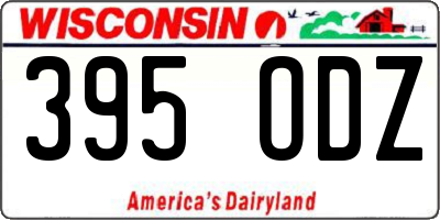 WI license plate 395ODZ