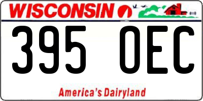 WI license plate 395OEC