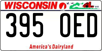WI license plate 395OED