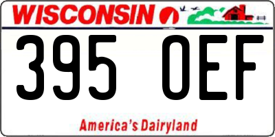 WI license plate 395OEF