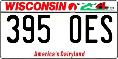 WI license plate 395OES