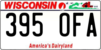 WI license plate 395OFA