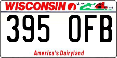 WI license plate 395OFB