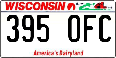 WI license plate 395OFC