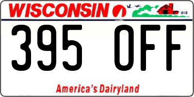 WI license plate 395OFF