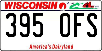 WI license plate 395OFS