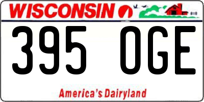 WI license plate 395OGE
