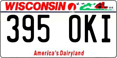 WI license plate 395OKI