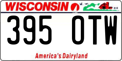 WI license plate 395OTW