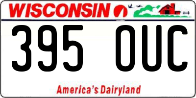 WI license plate 395OUC