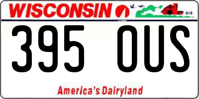 WI license plate 395OUS