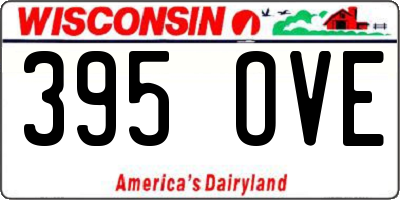 WI license plate 395OVE