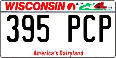 WI license plate 395PCP
