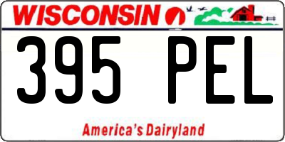 WI license plate 395PEL