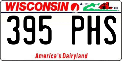 WI license plate 395PHS