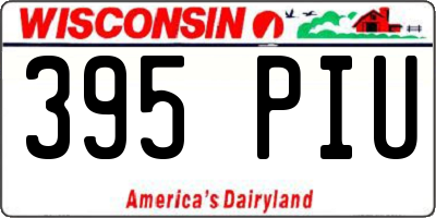 WI license plate 395PIU