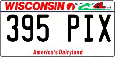 WI license plate 395PIX
