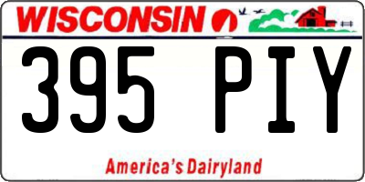WI license plate 395PIY