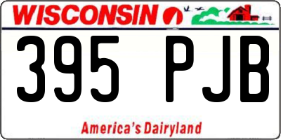 WI license plate 395PJB