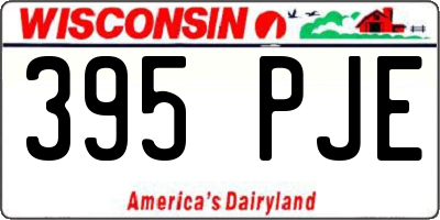 WI license plate 395PJE