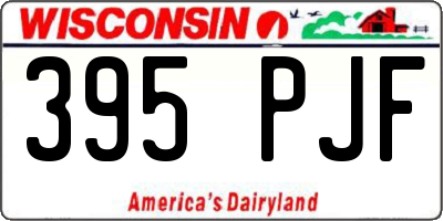 WI license plate 395PJF