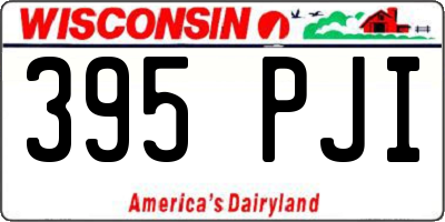 WI license plate 395PJI