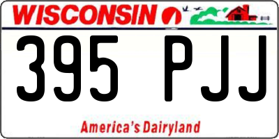 WI license plate 395PJJ