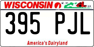 WI license plate 395PJL