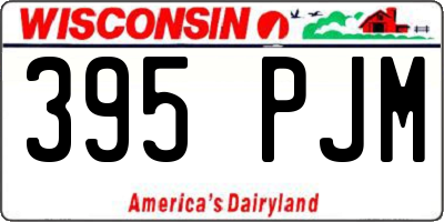 WI license plate 395PJM