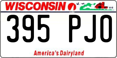 WI license plate 395PJO